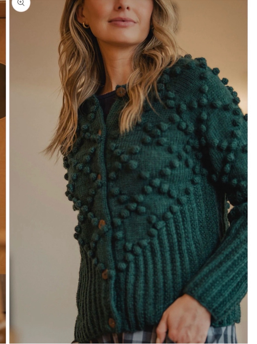 Hand Knit Nepali Wool Jill Sweater In Emerald Green